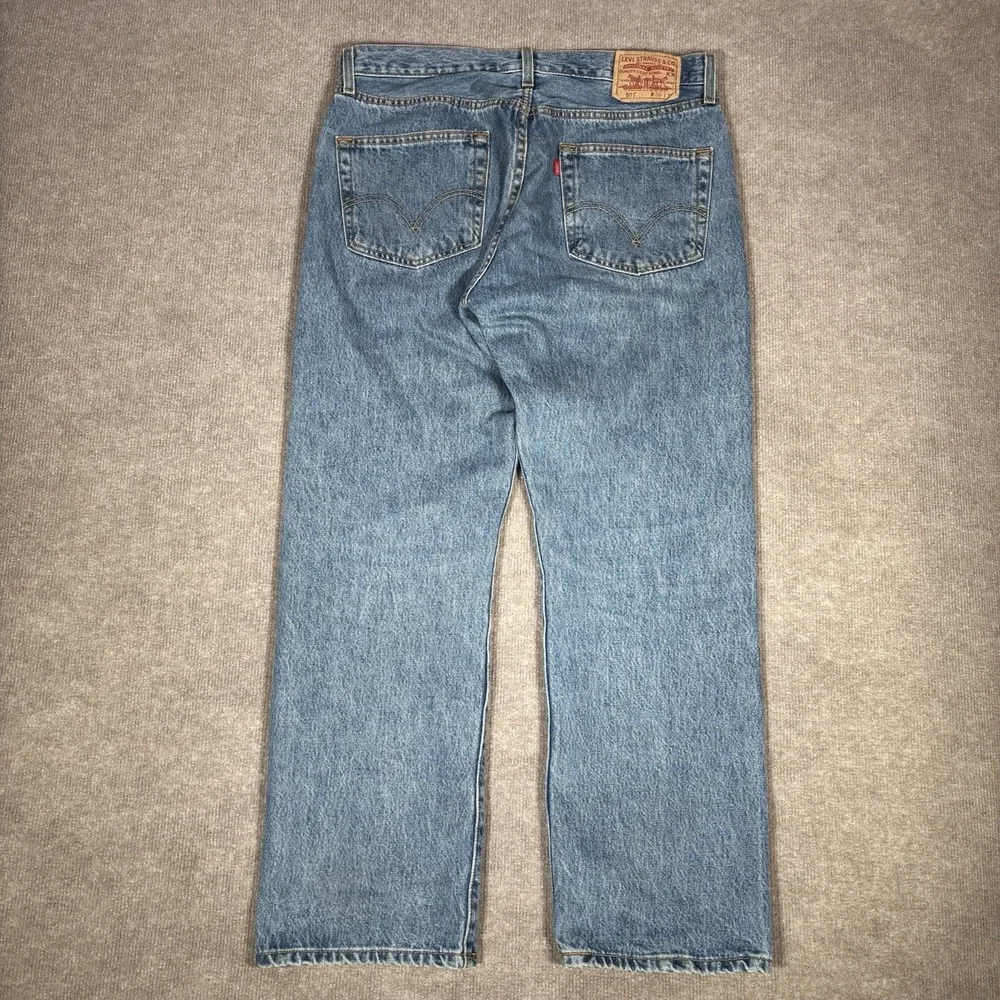 Levis 501 Jeans Mens 34x30 (Tag‎ 36x30) Original Fit Straight Leg Blue Denim Y2K